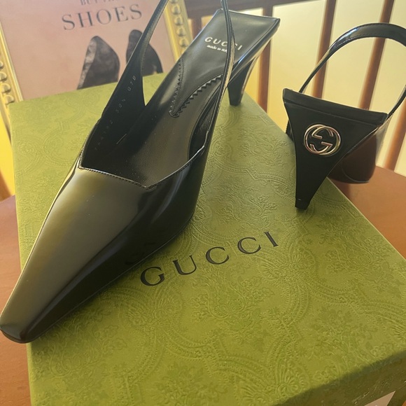 Gucci black slingback 3” heels (Authentic) - Picture 3 of 5